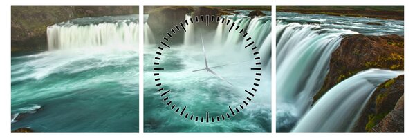 Tablou - Cascade (cu ceas) (90x30 cm)