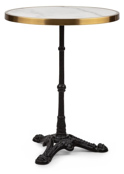Blumfeldt Patras Lux, masă bistro cu bază cu trei picioare, masă din marmură, Ø: 57,5 ​​cm, înălțime: 72 cm