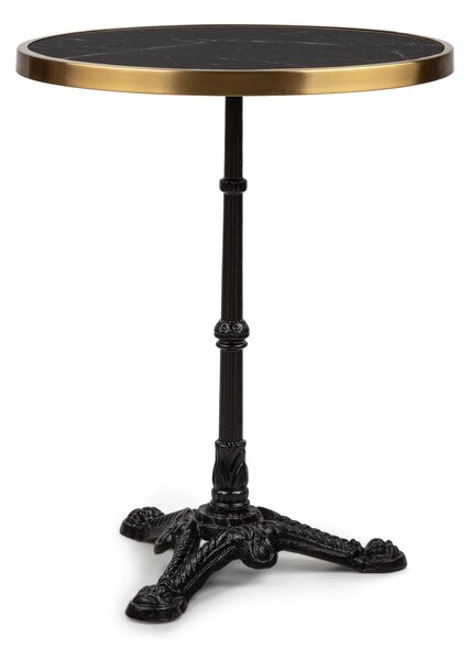 Blumfeldt Patras Lux, masă bistro cu bază cu trei picioare, masă din marmură, Ø: 57,5 ​​cm, înălțime: 72 cm