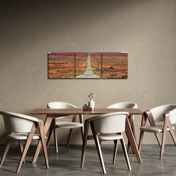 Tablou - U.S. Route 163 (cu ceas) (90x30 cm)