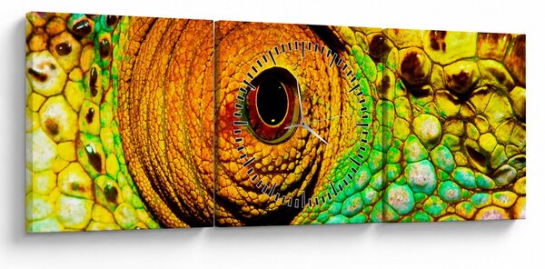 Tablou - Cameleon (cu ceas) (90x30 cm)