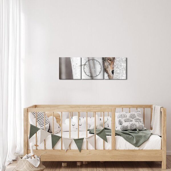 Tablou - Lup (cu ceas) (90x30 cm)