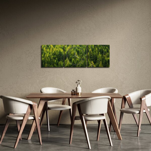 Tablou - Pădure deasă (cu ceas) (90x30 cm)