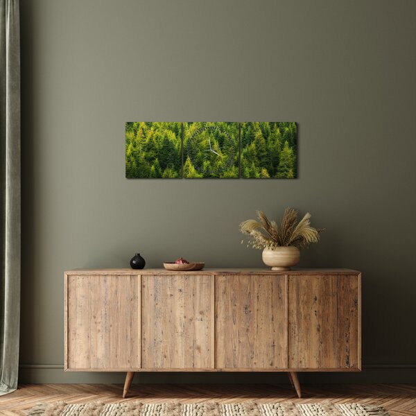 Tablou - Pădure deasă (cu ceas) (90x30 cm)