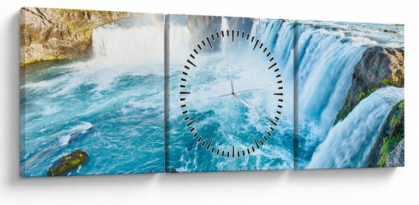 Tablou - Cascade (cu ceas) (90x30 cm)