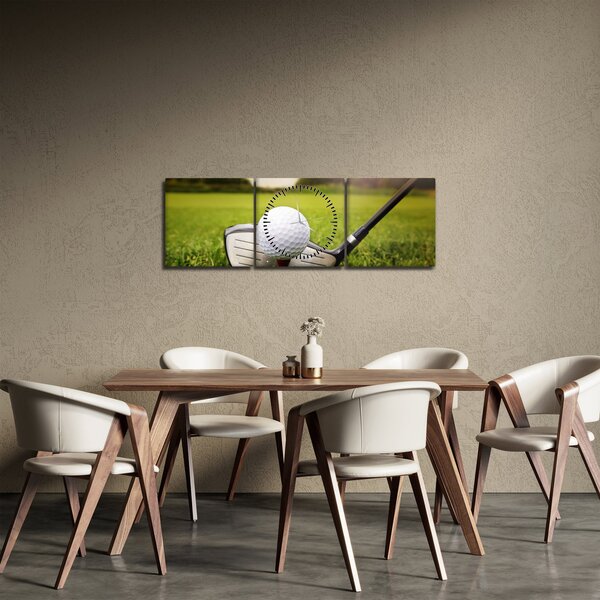 Tablou - Golf (cu ceas) (90x30 cm)