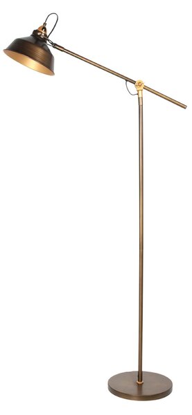 Mexlite Lampadar Nove, bronz, metal, E27, Bronz / Alamă Veche, Camera de zi / sufragerie, Metal, Design industrial