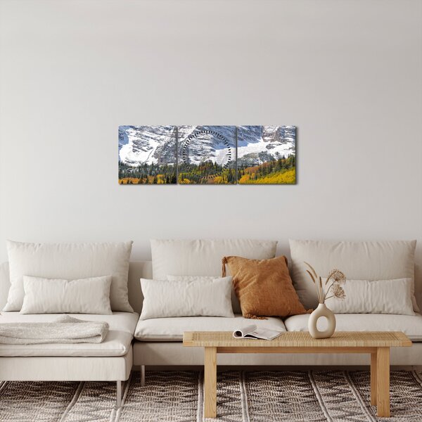 Tablou - Maroon Peak (cu ceas) (90x30 cm)