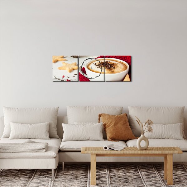 Tablou - Cappuccino (cu ceas) (90x30 cm)
