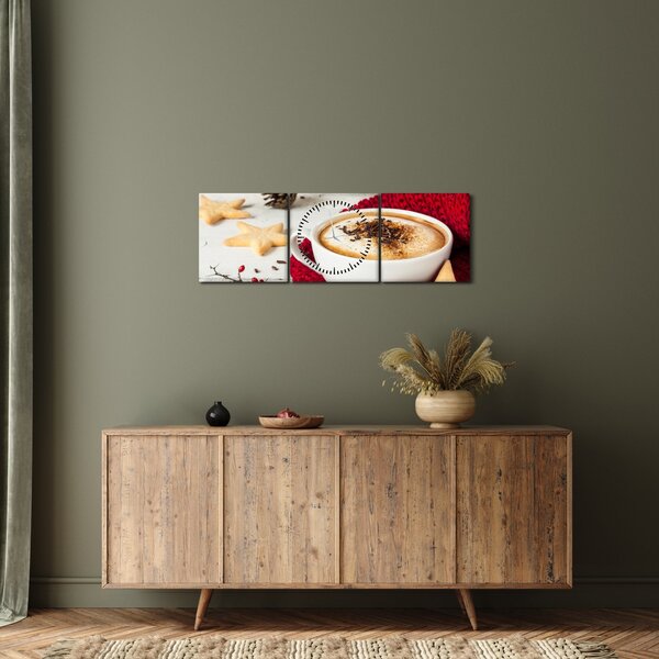 Tablou - Cappuccino (cu ceas) (90x30 cm)