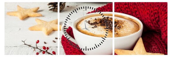 Tablou - Cappuccino (cu ceas) (90x30 cm)