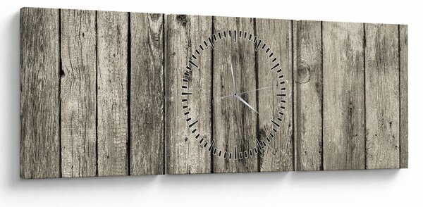 Tablou - Lemn (cu ceas) (90x30 cm)