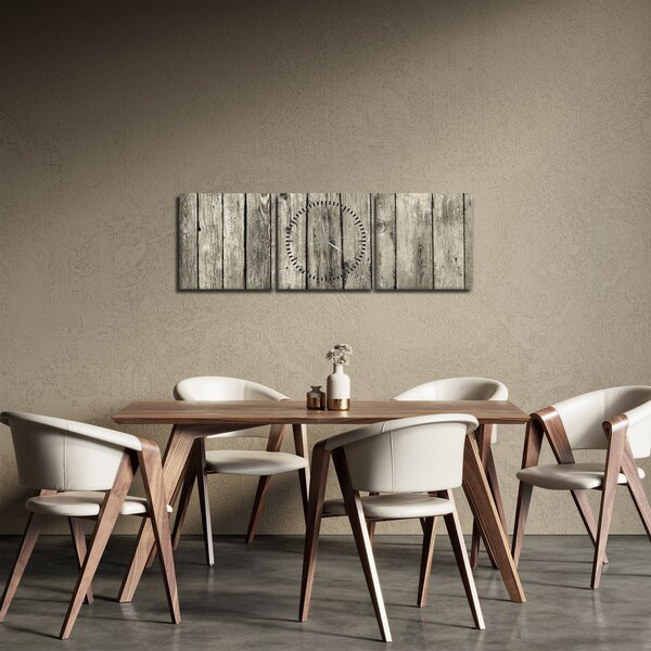 Tablou - Lemn (cu ceas) (90x30 cm)