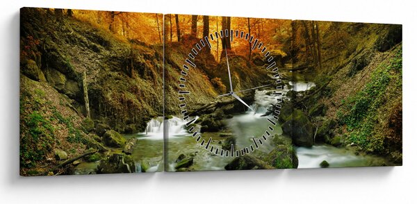 Tablou - Pădure (cu ceas) (90x30 cm)