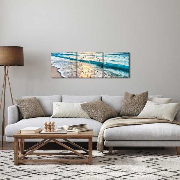 Tablou - Mare (cu ceas) (90x30 cm)