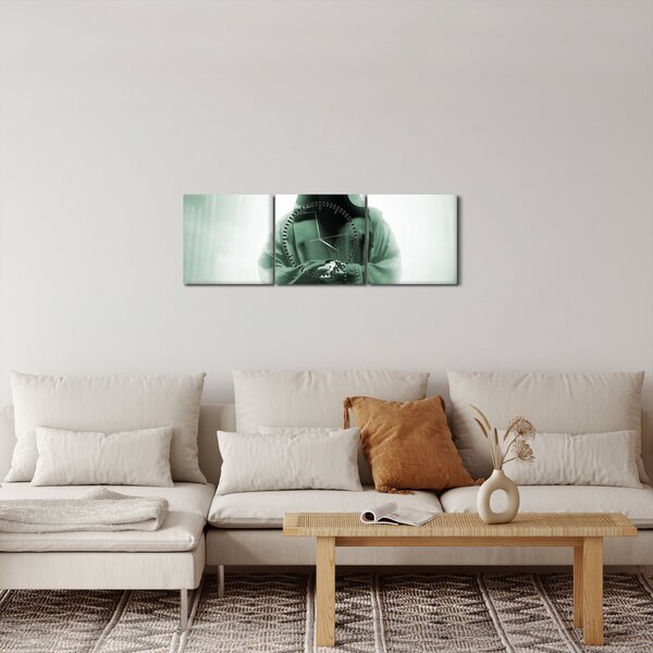 Tablou - Călugăr în întuneric (cu ceas) (90x30 cm)