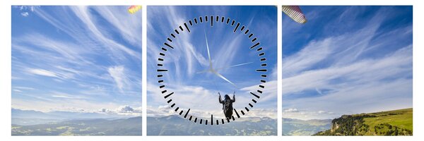 Tablou - Paragliding (cu ceas) (90x30 cm)