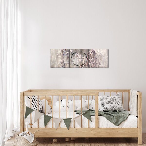 Tablou - Plante (cu ceas) (90x30 cm)