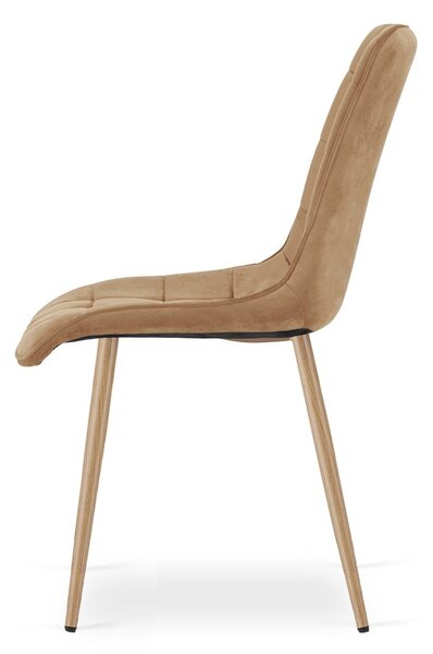Scaun de masa SPLIT VELVET, maro