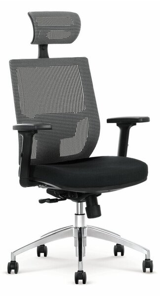 Scaun de birou Houston 387, Gri, Negru, 115x60x64cm, 17 kg