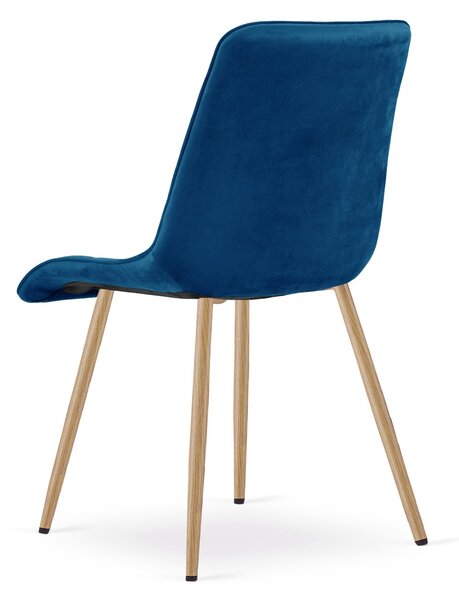 Scaun de masa SPLIT VELVET, albastru