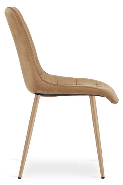 Scaun de masa SPLIT VELVET, maro