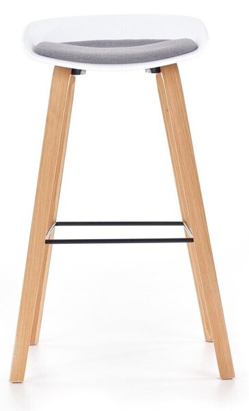 Scaun bar Houston 386, Alb, Gri, 81x43x42cm, 6.4 kg
