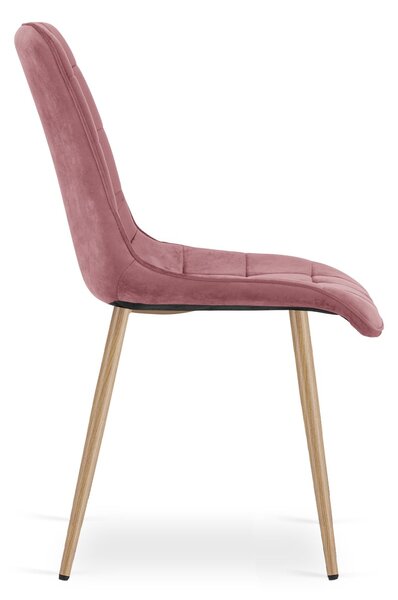 Scaun de masa SPLIT VELVET, roz