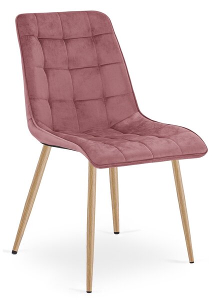 Scaun de masa SPLIT VELVET, roz