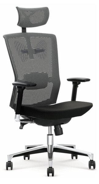 Scaun de birou Houston 388, Gri, Negru, 120x64x63cm, 18 kg