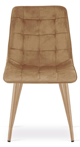 Scaun de masa SPLIT VELVET, maro