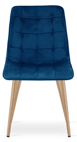 Scaun de masa SPLIT VELVET, albastru