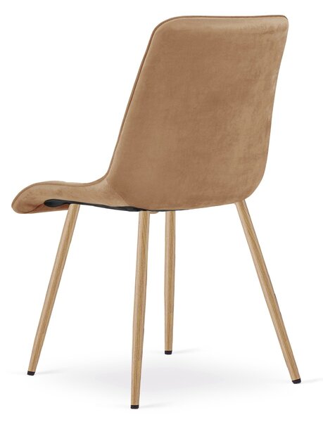Scaun de masa SPLIT VELVET, maro