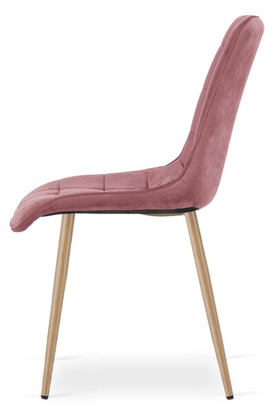 Scaun de masa SPLIT VELVET, roz