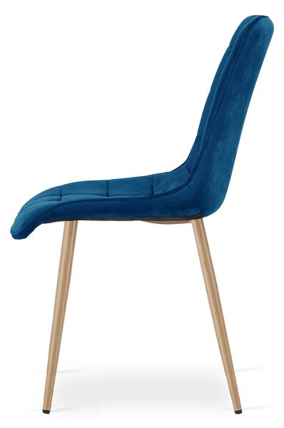 Scaun de masa SPLIT VELVET, albastru