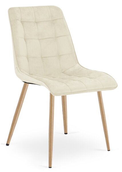 Scaun de masa SPLIT VELVET, bej deschis