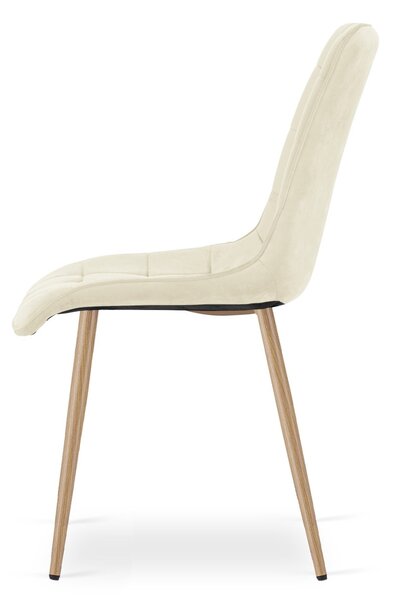 Scaun de masa SPLIT VELVET, bej deschis
