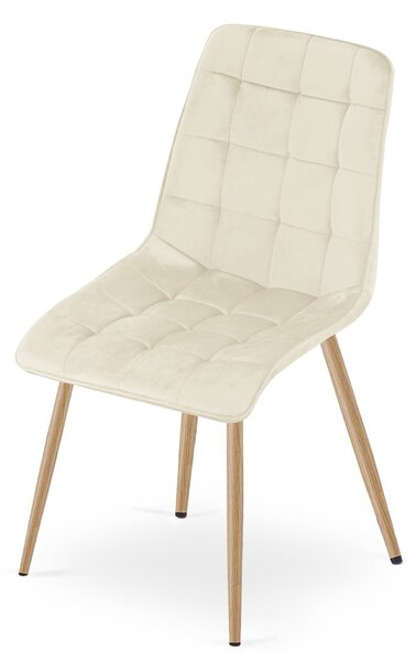 Scaun de masa SPLIT VELVET, bej deschis