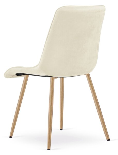 Scaun de masa SPLIT VELVET, bej deschis