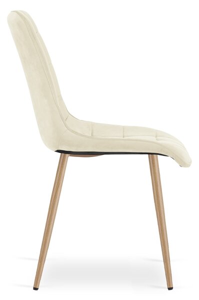 Scaun de masa SPLIT VELVET, bej deschis