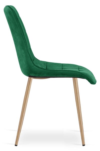 Scaun de masa SPLIT VELVET, verde