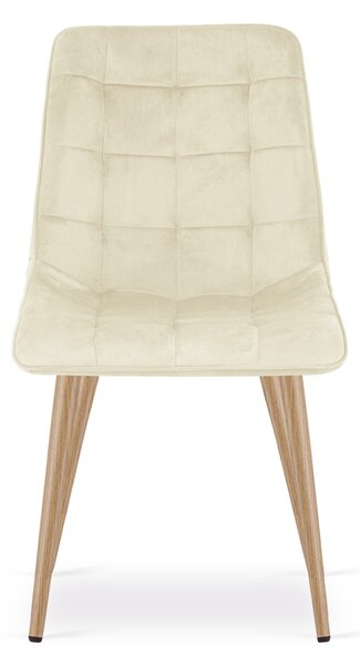Scaun de masa SPLIT VELVET, bej deschis
