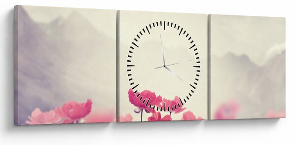 Tablou - Maci (cu ceas) (90x30 cm)