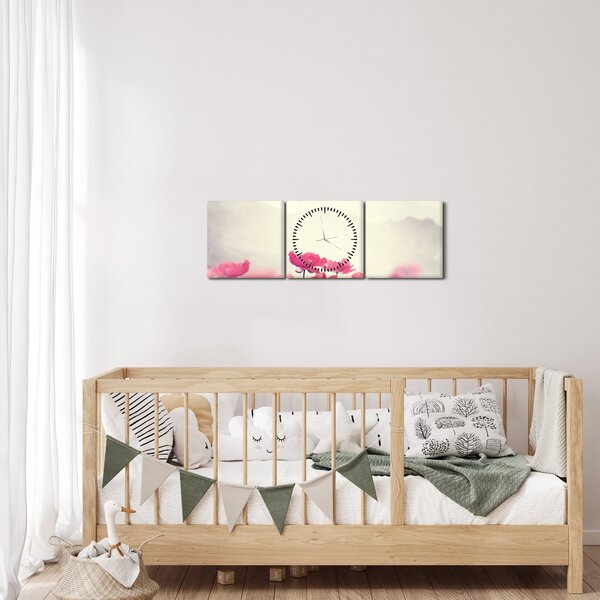 Tablou - Maci (cu ceas) (90x30 cm)