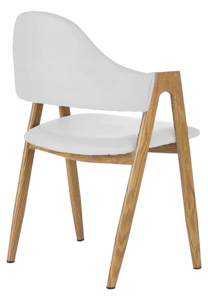 Scaun Houston 561, Stejar, Alb, 80x53x57cm, 7.3 kg