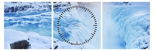 Tablou - Cascade reci (cu ceas) (90x30 cm)