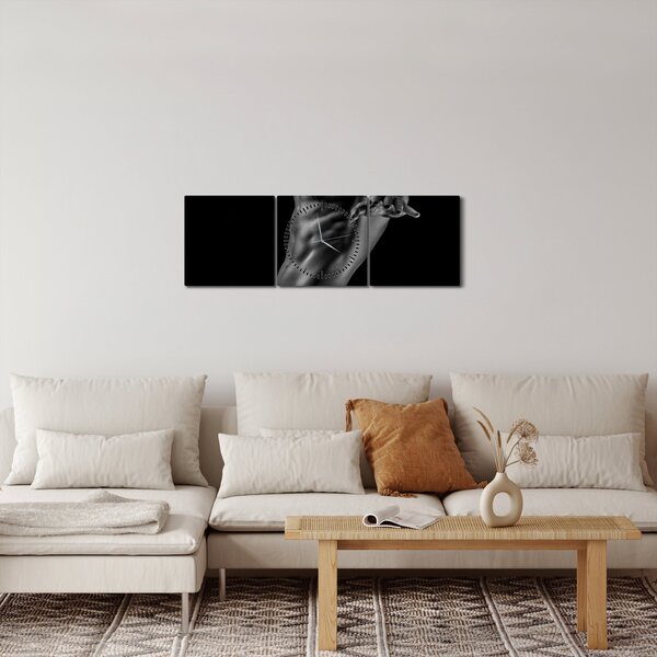 Tablou - Artă masculină (cu ceas) (90x30 cm)