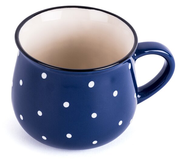Cană din ceramică Dots 230 ml, albastră