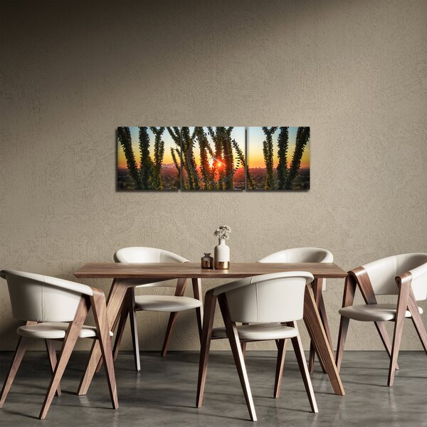 Tablou - Plante (cu ceas) (90x30 cm)