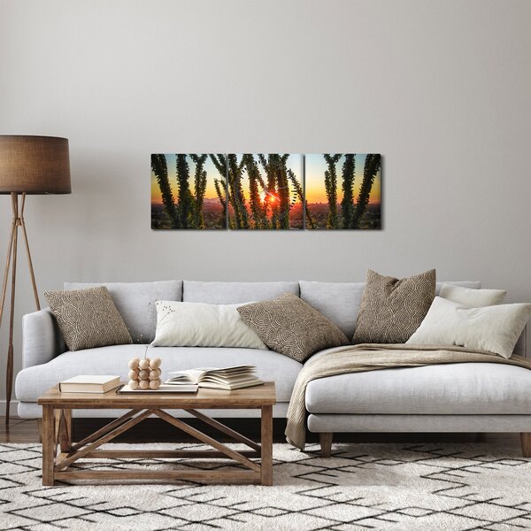Tablou - Plante (cu ceas) (90x30 cm)